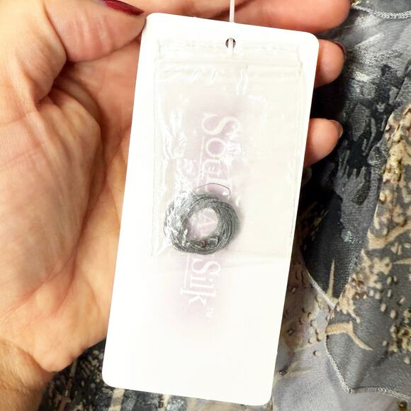 NWT Soulmates Y2K Vintage Silk Beaded Forest Fairy Ruffle Ethereal Dress - Picture 14 of 15